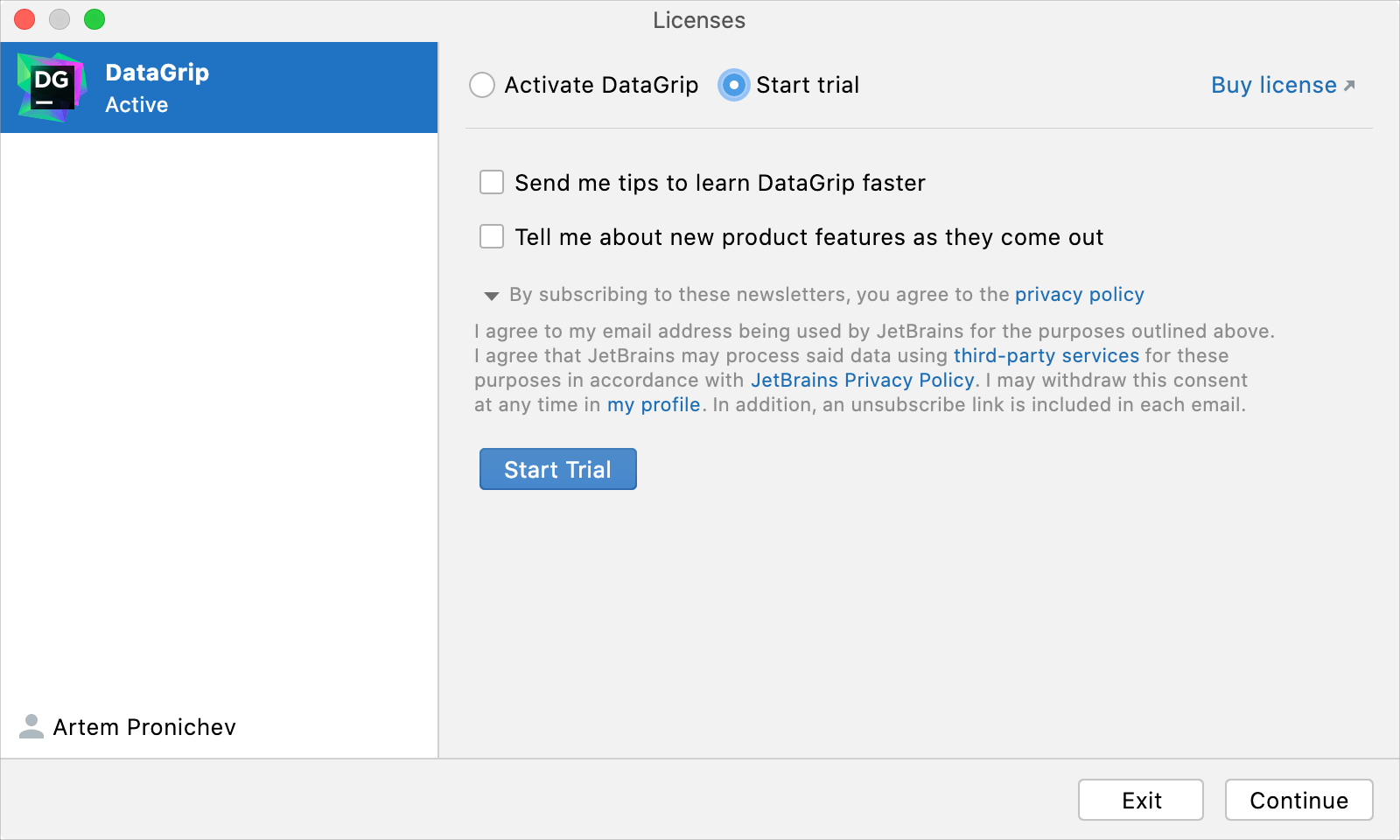 Start your trial version