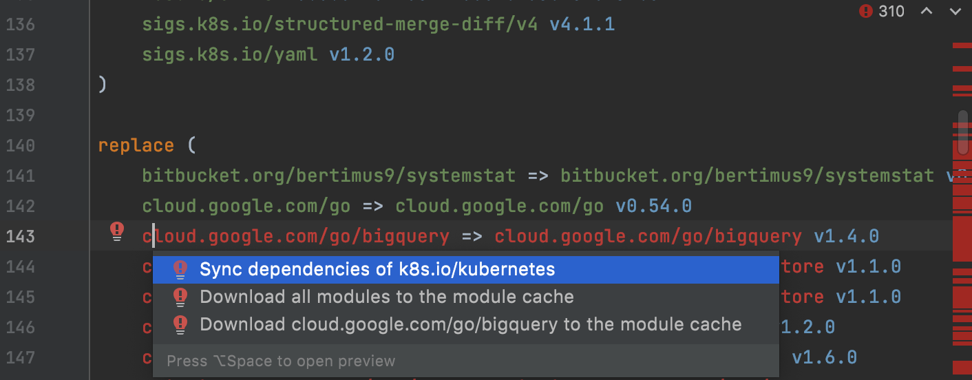 Download all modules to the module cache