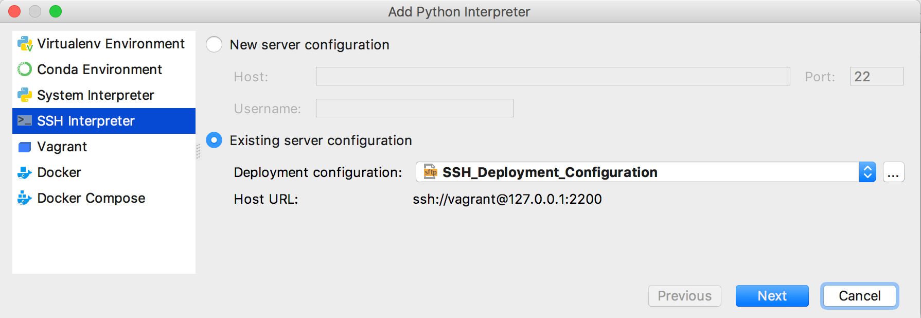 existing configurations