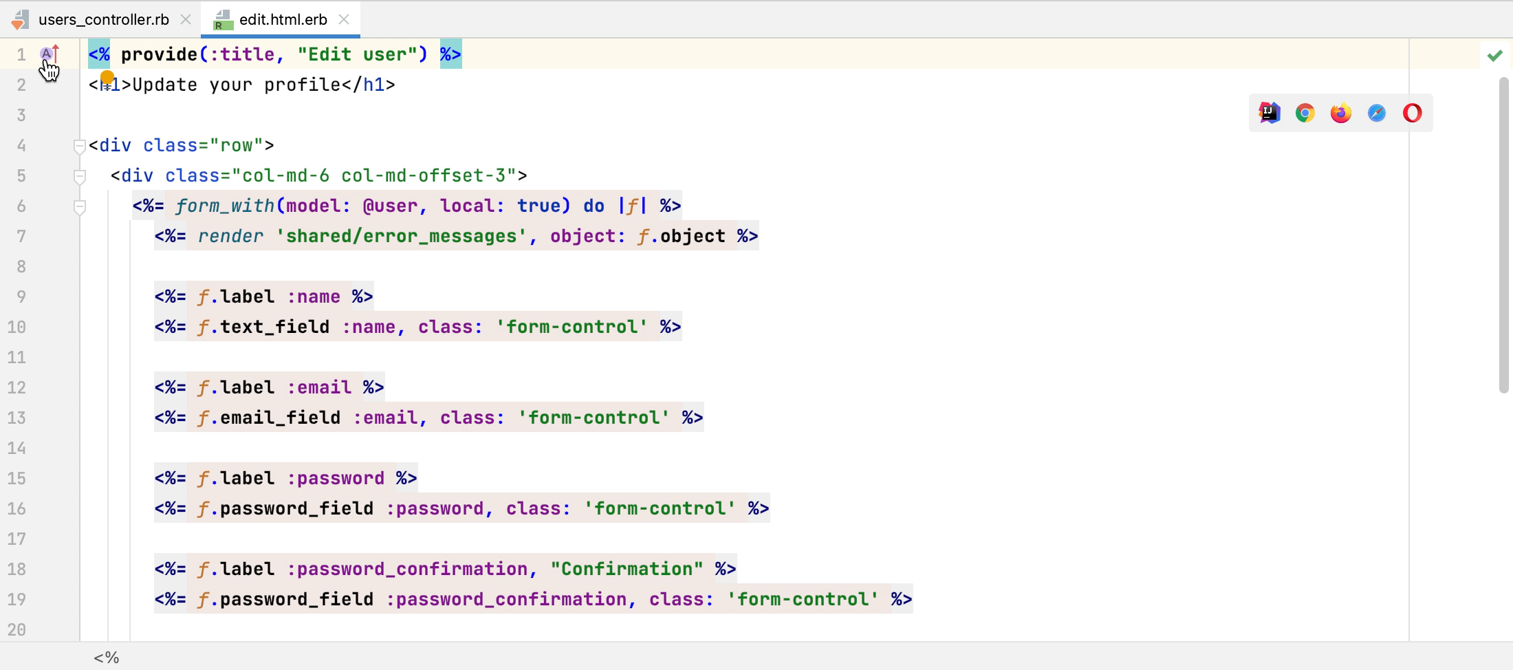 Navigate from view to controller