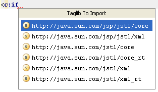 Import taglib declaration