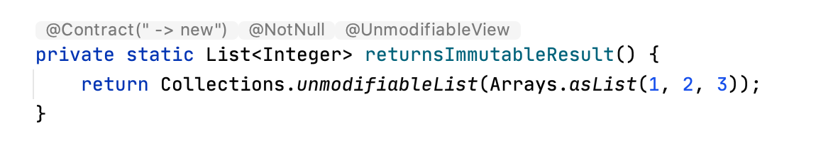 Inferred annotation shown inline with the code