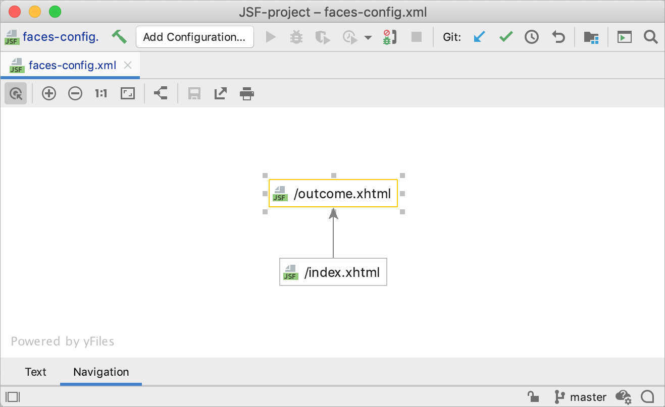 Using the navigation diagram to create the navigation rules