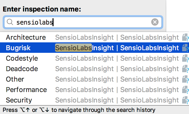 Run SensioLabsInsight inspection