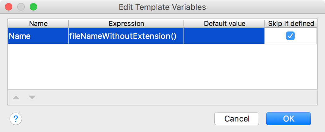Controller live template variables