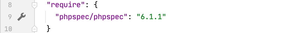 Gutter icon for phpspec settings in composer.json