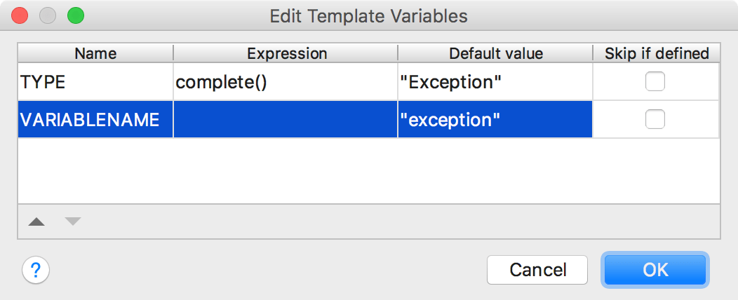 Surround template variables