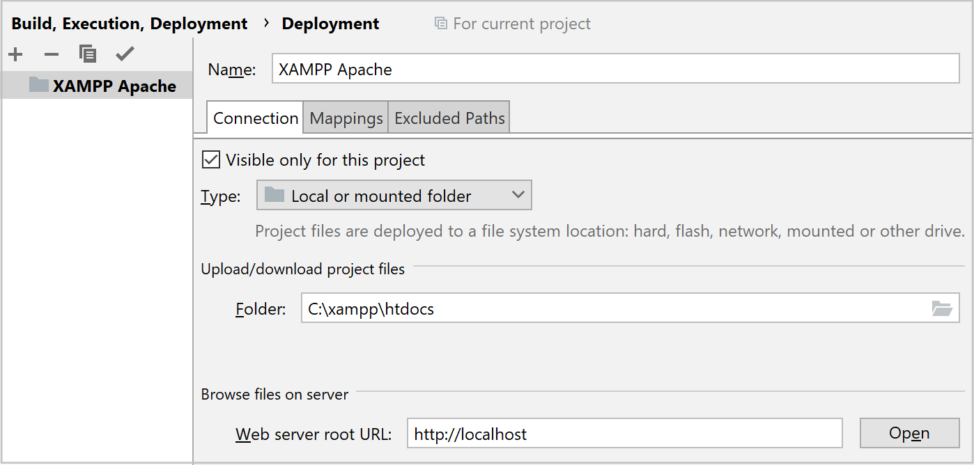 XAMPP 服务器已配置