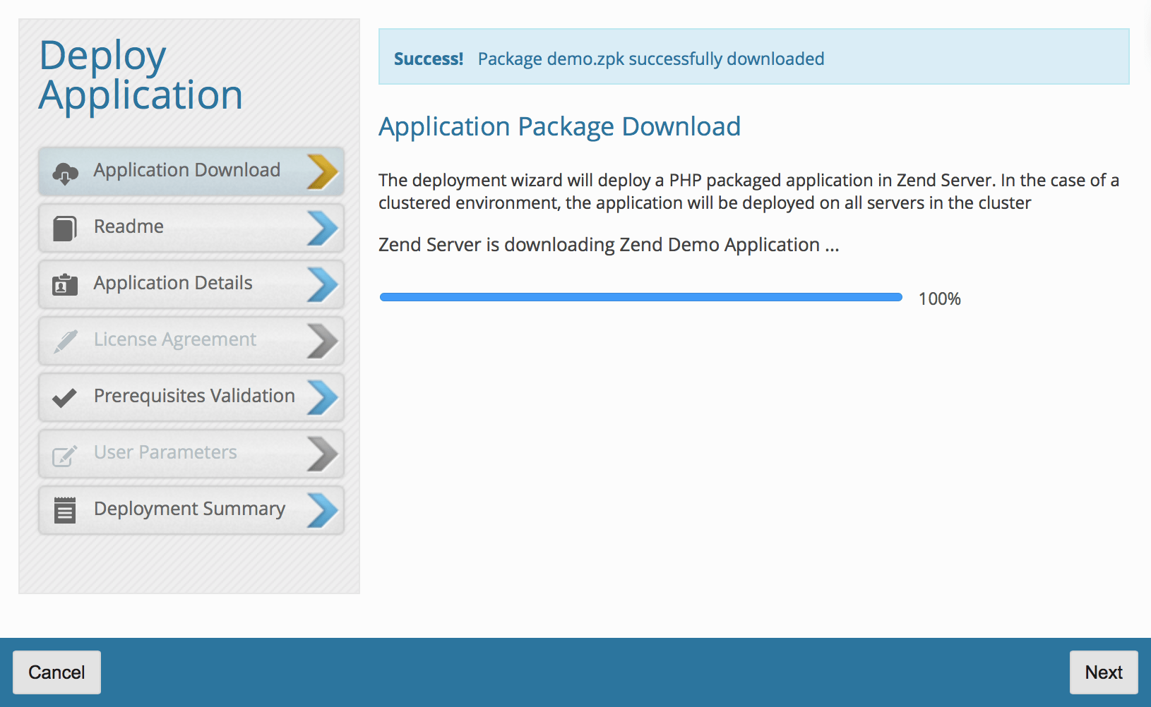 下载 Zend 演示应用程序