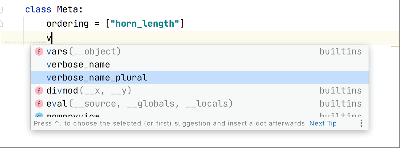 Meta model options