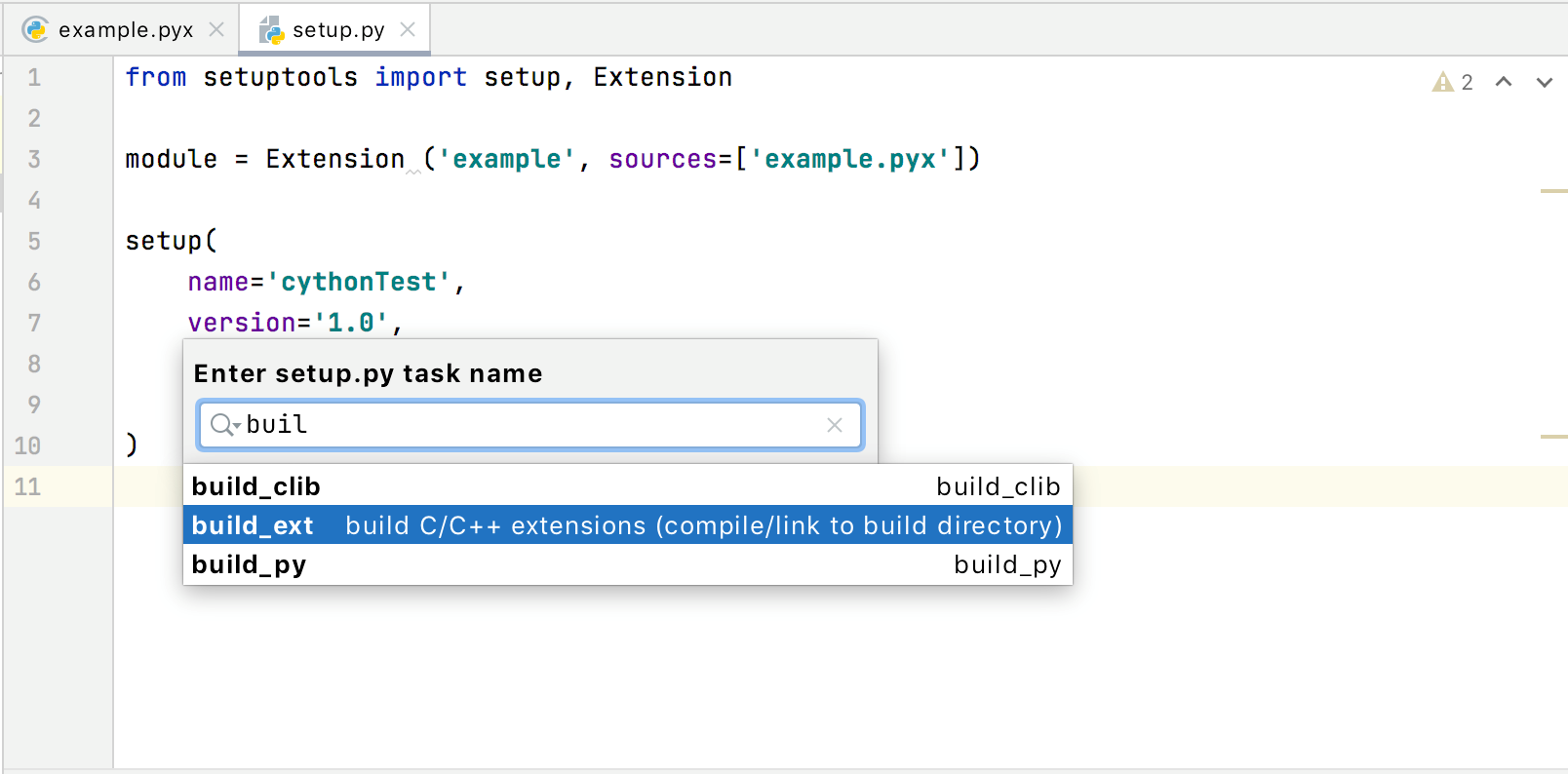 cython-pycharm