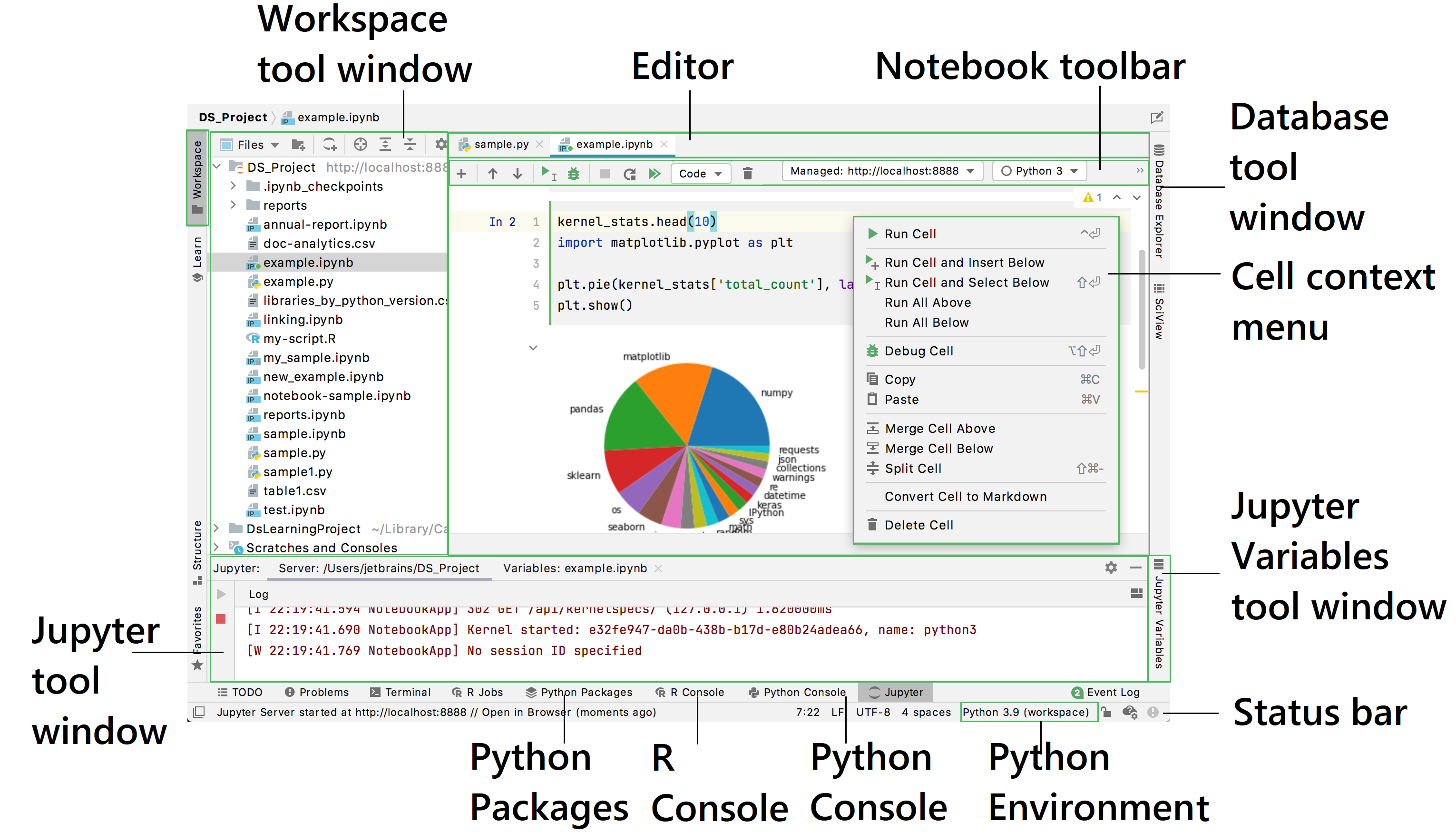 PyCharm Data Science UI