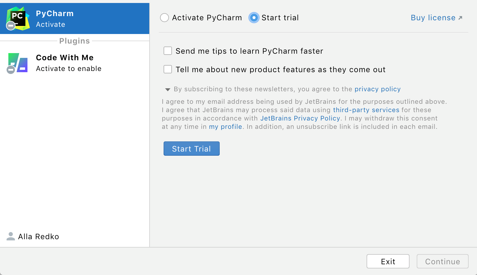 Pycharm activation code