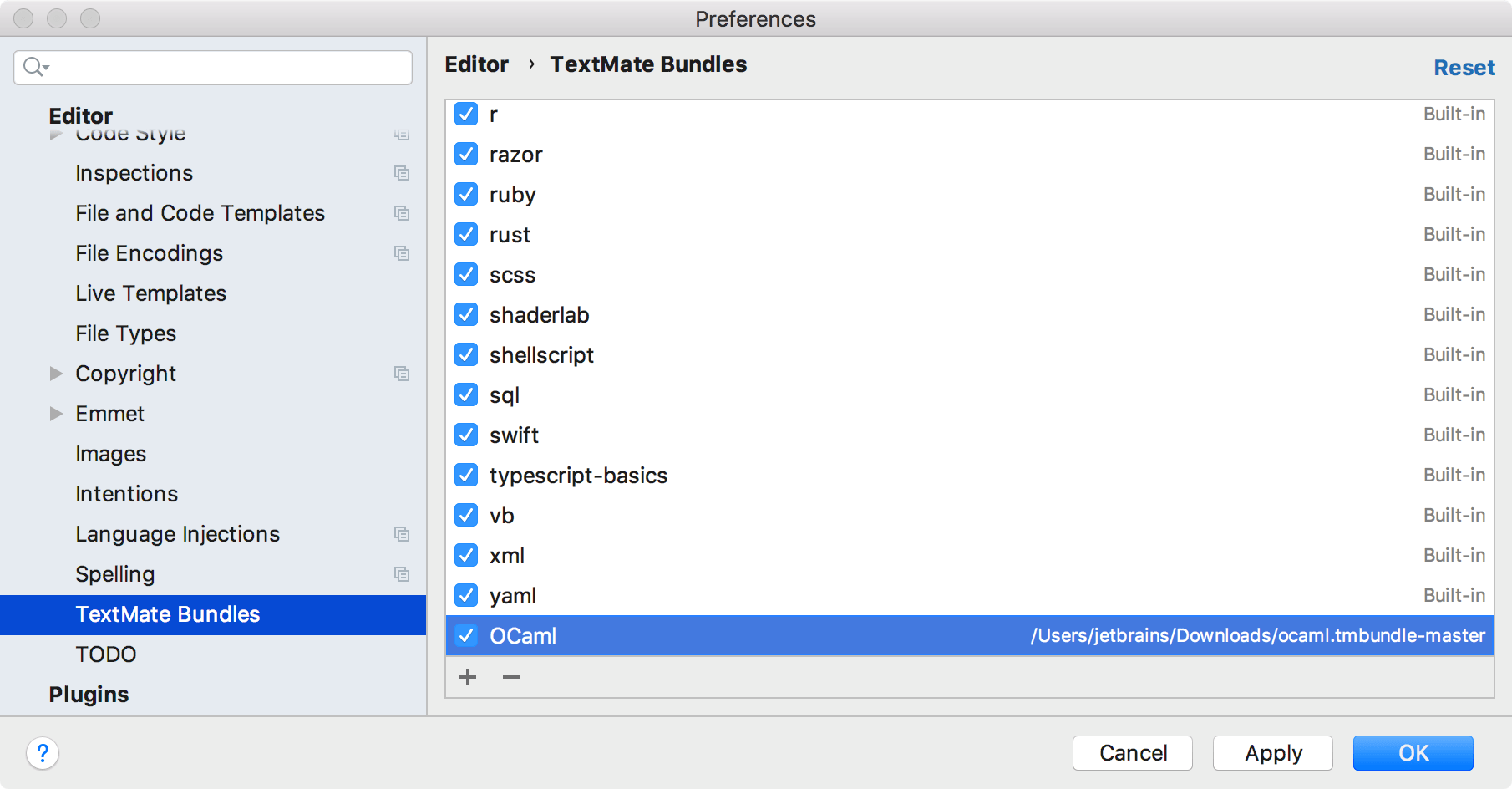 New TextMate bundle