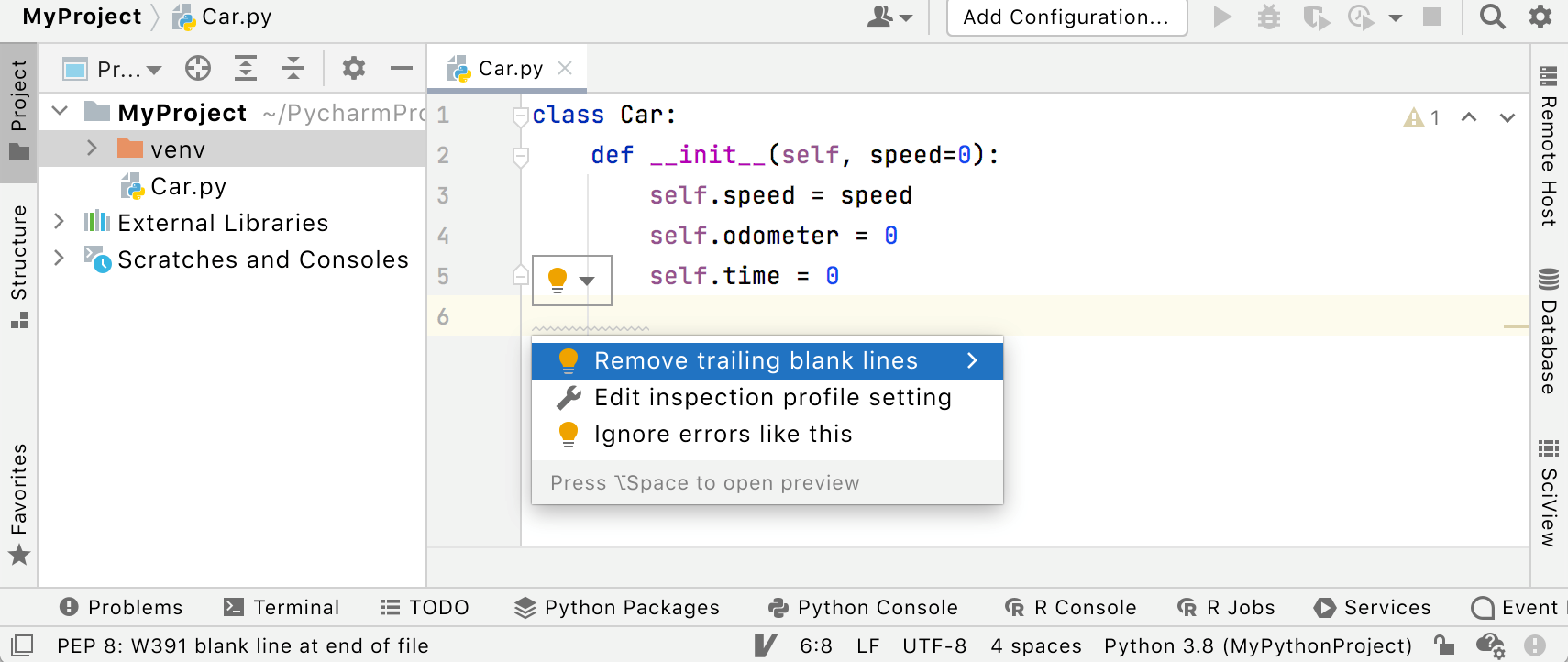 does pycharm come with python