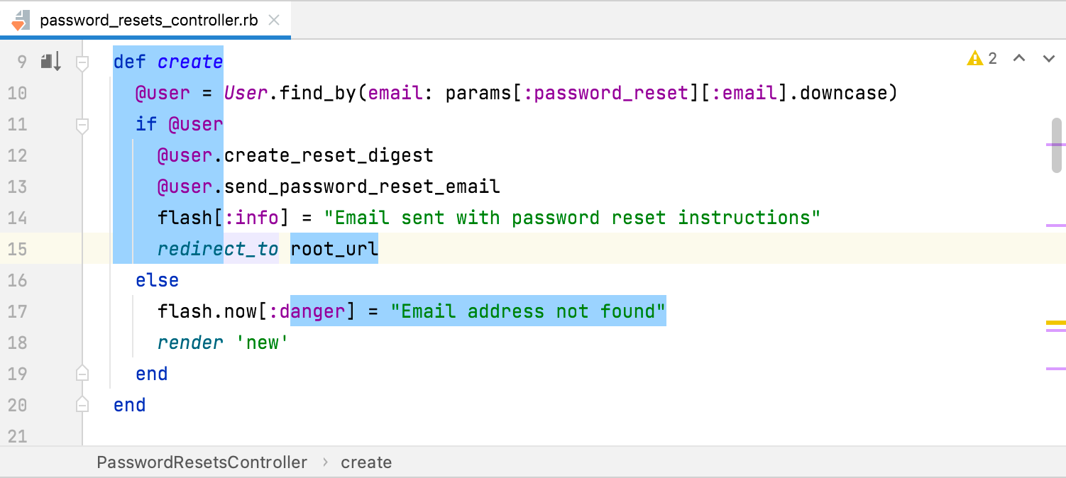 RubyMine: Selecting multiple rectangular fragments of text with the mouse