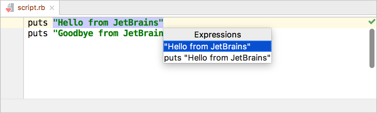 expressions for extracting