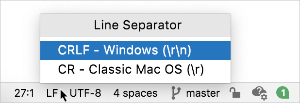 current line separator