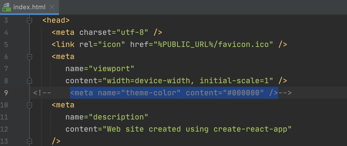 ws代码样式html行注释第一栏就暗
