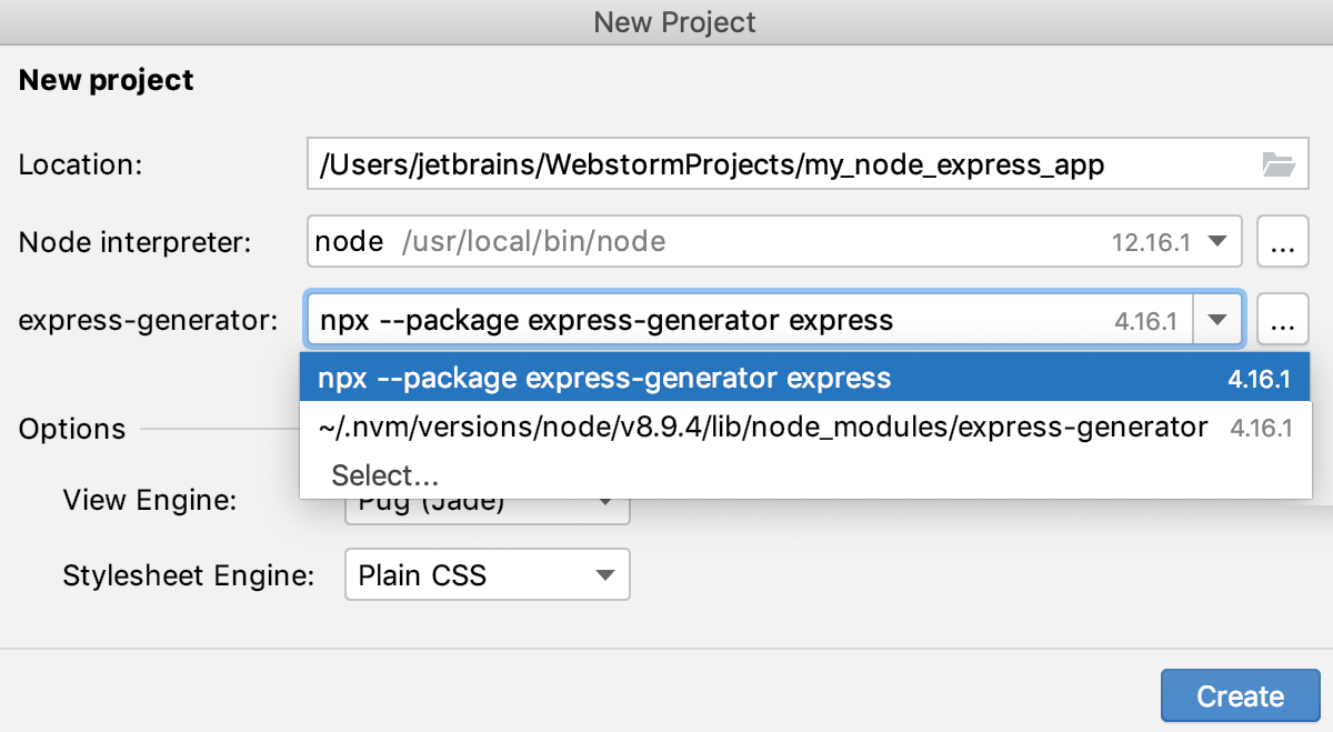 phpstorm nodejs