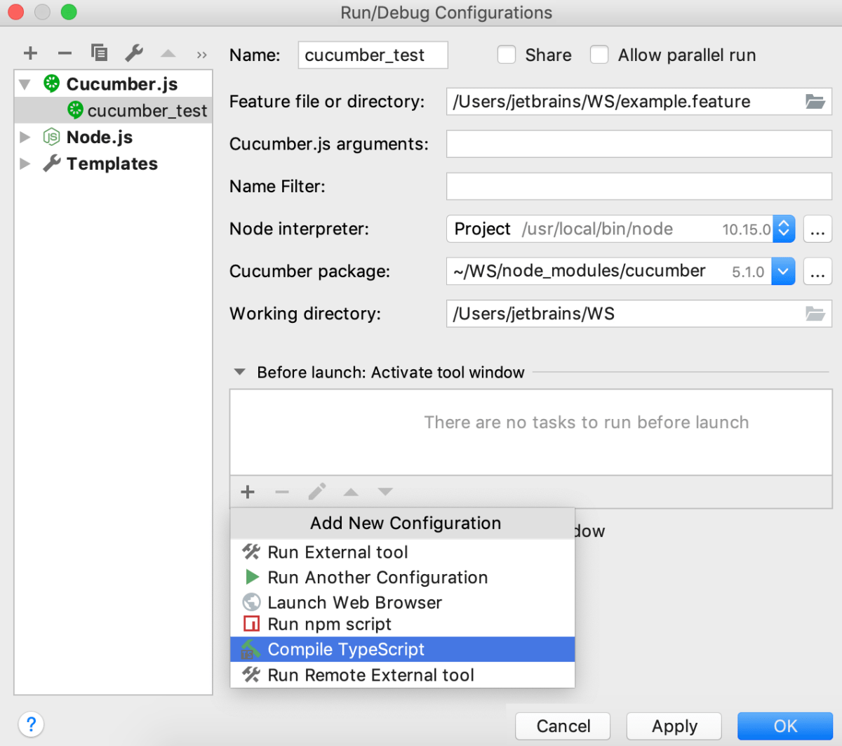 rubymine cucumber tutorial