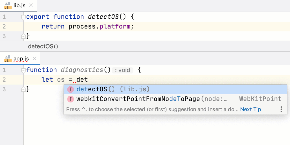 Add ES6 imports on code completion