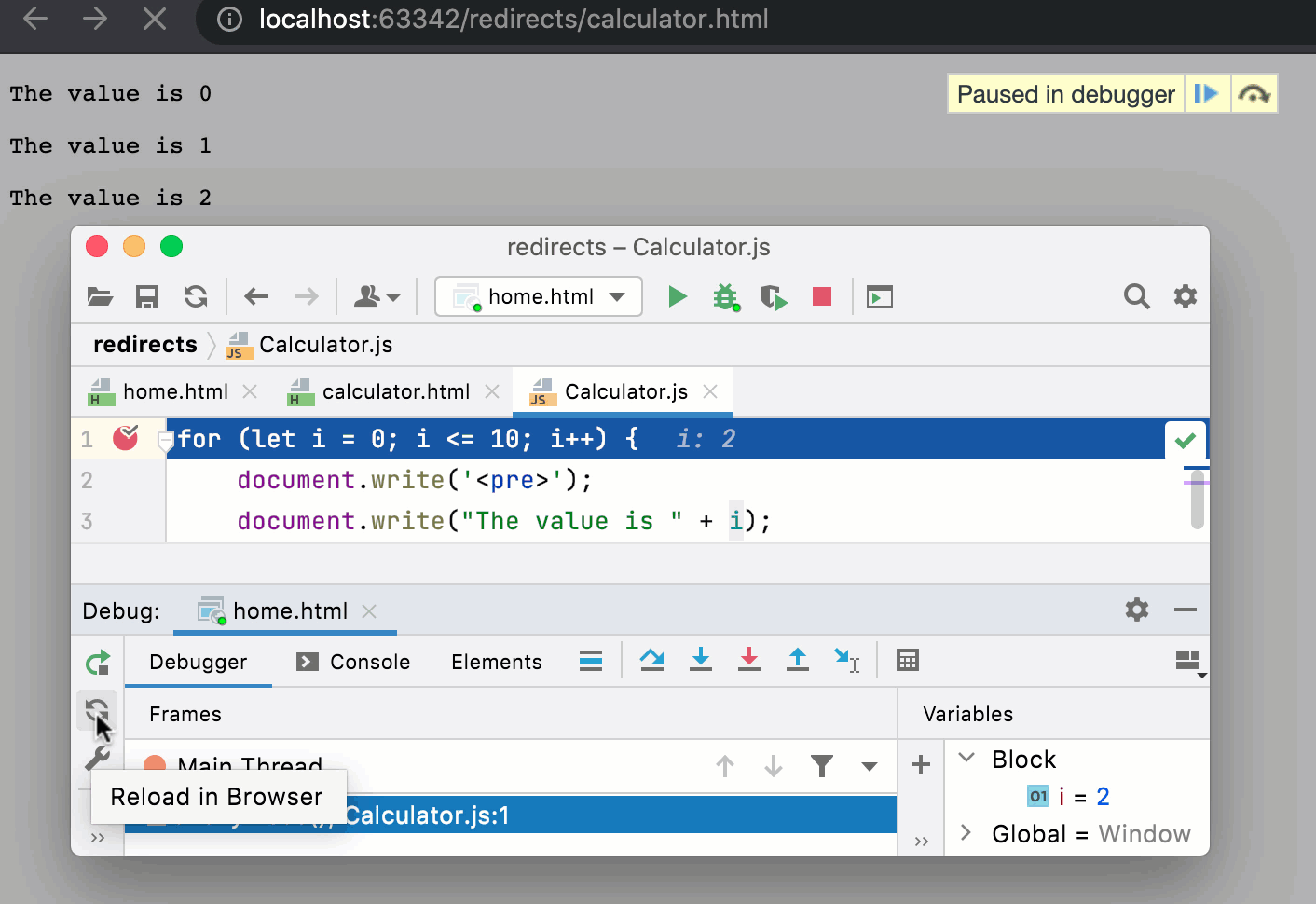 phpstorm javascript debugger