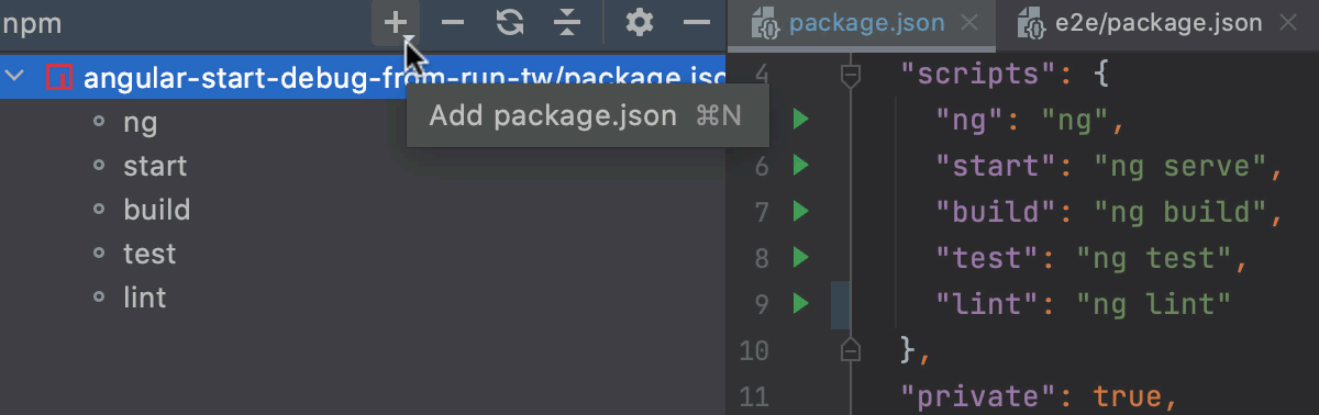 how to use npm install webstorm