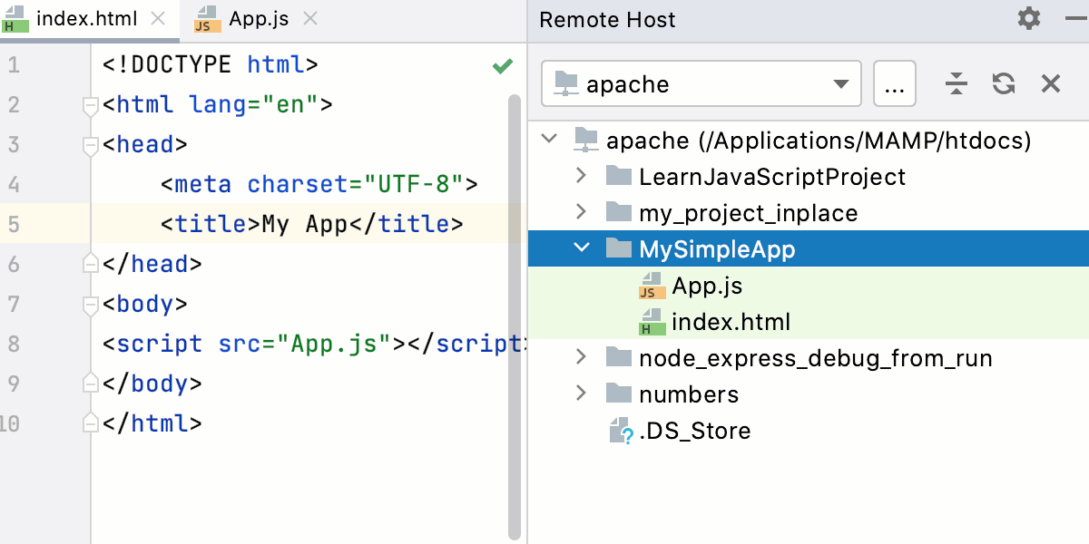 Debug JavaScript on an external web server: uploaded sources on the remote host