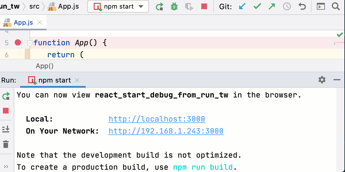 React | IntelliJ IDEA