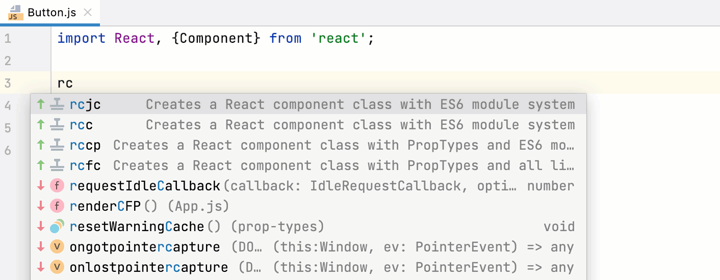 React 组件的实时模板