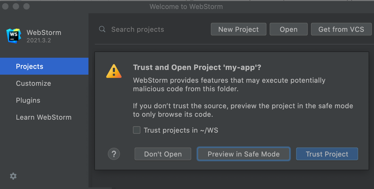 next js webstorm