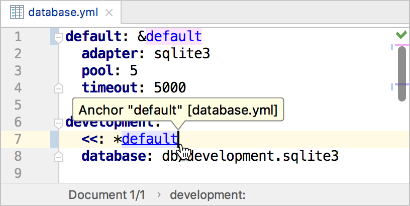 YAML：导航到锚点