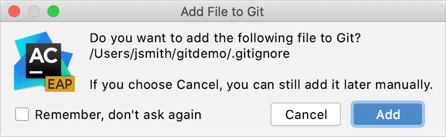 Add .gitignore to Git