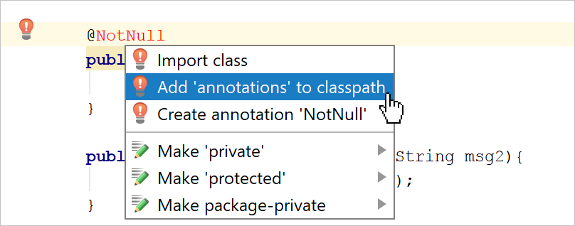 Annotations not null