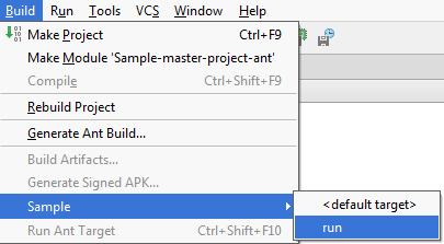 Ant build run