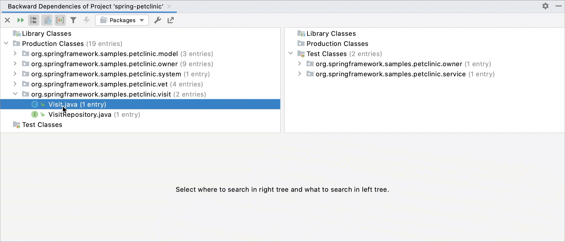 Analyzing backward dependencies