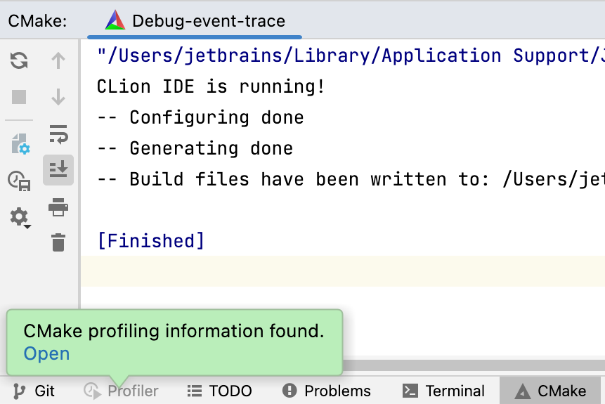 CMake profiling results ready