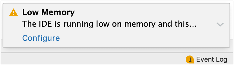 low memory warning message