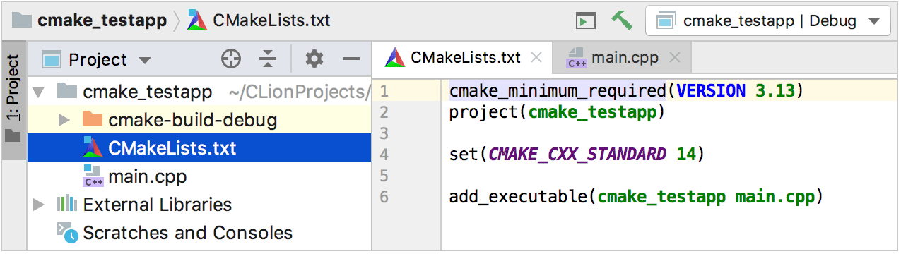 new cmake project