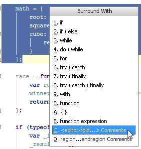 Surround any block of code