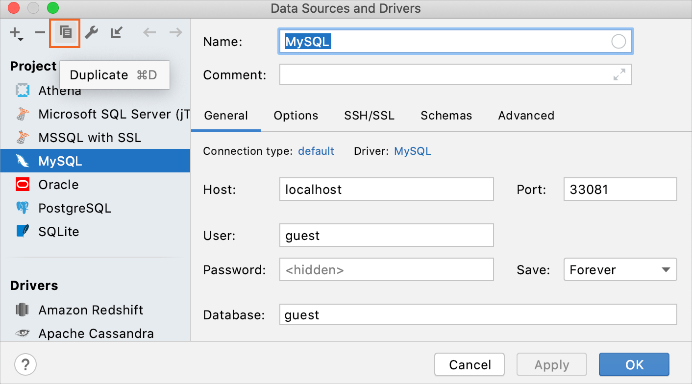 Copy a data source