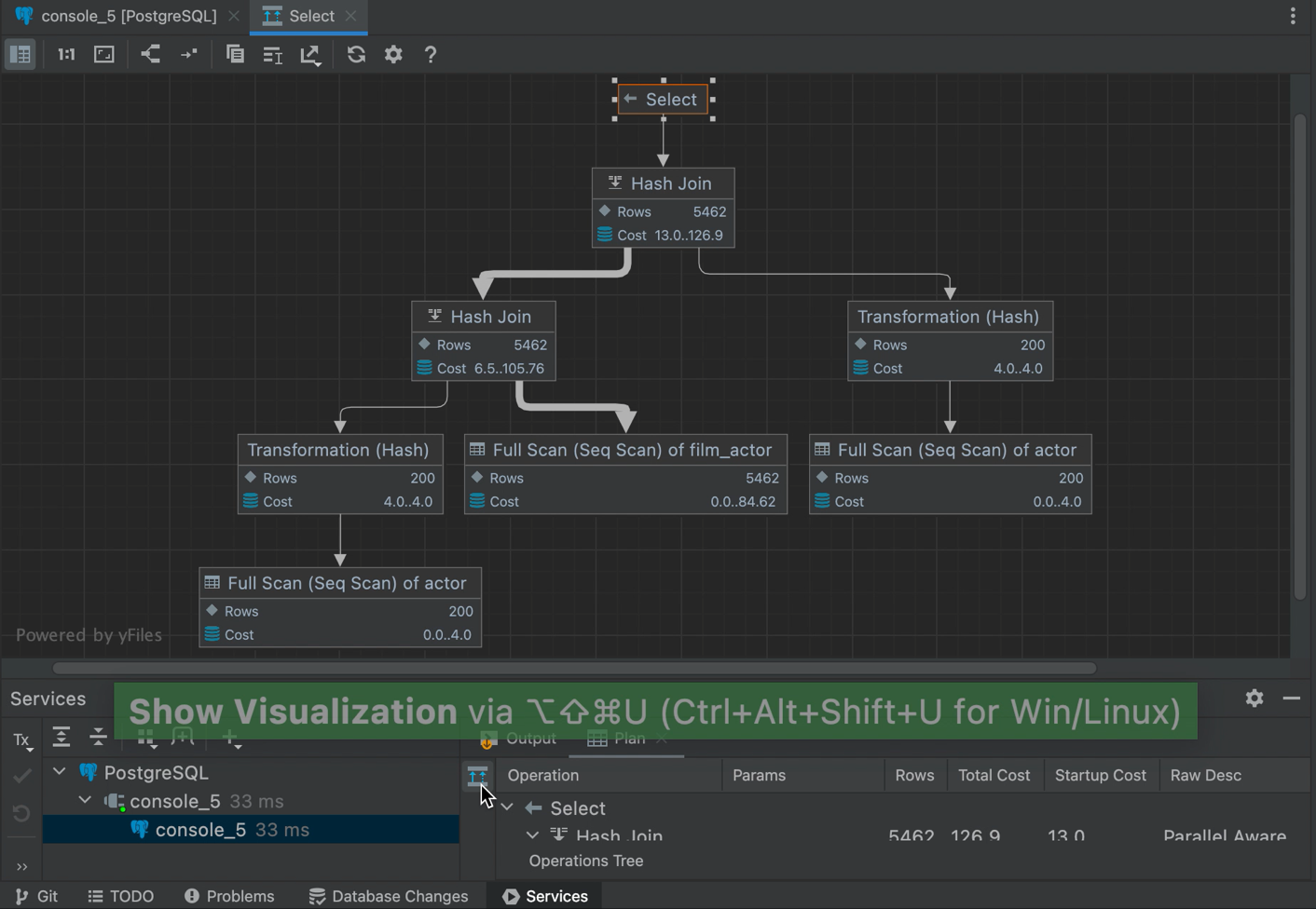 Viewing SQL Query map