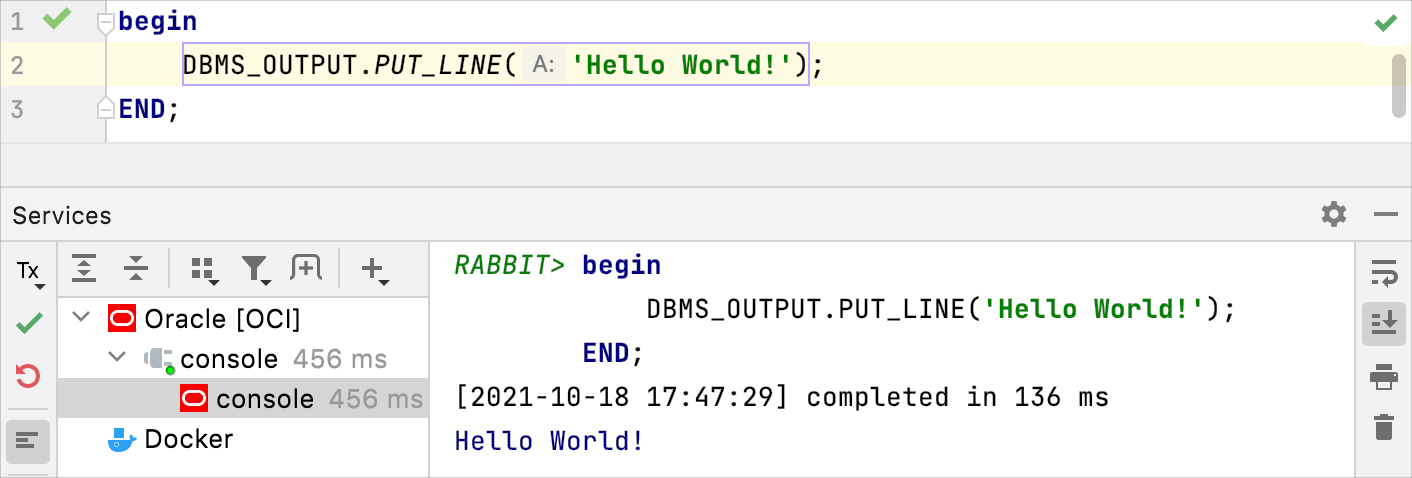 timestamps for query output