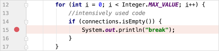 Debug optimizing conditional