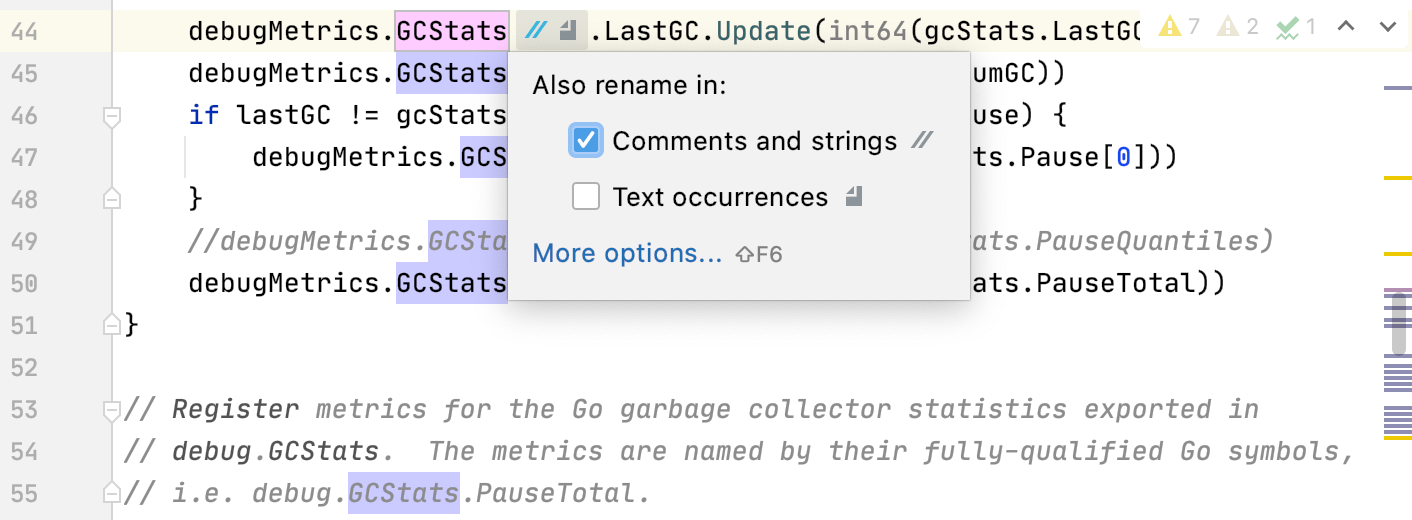 Additional Rename options Additional Rename options