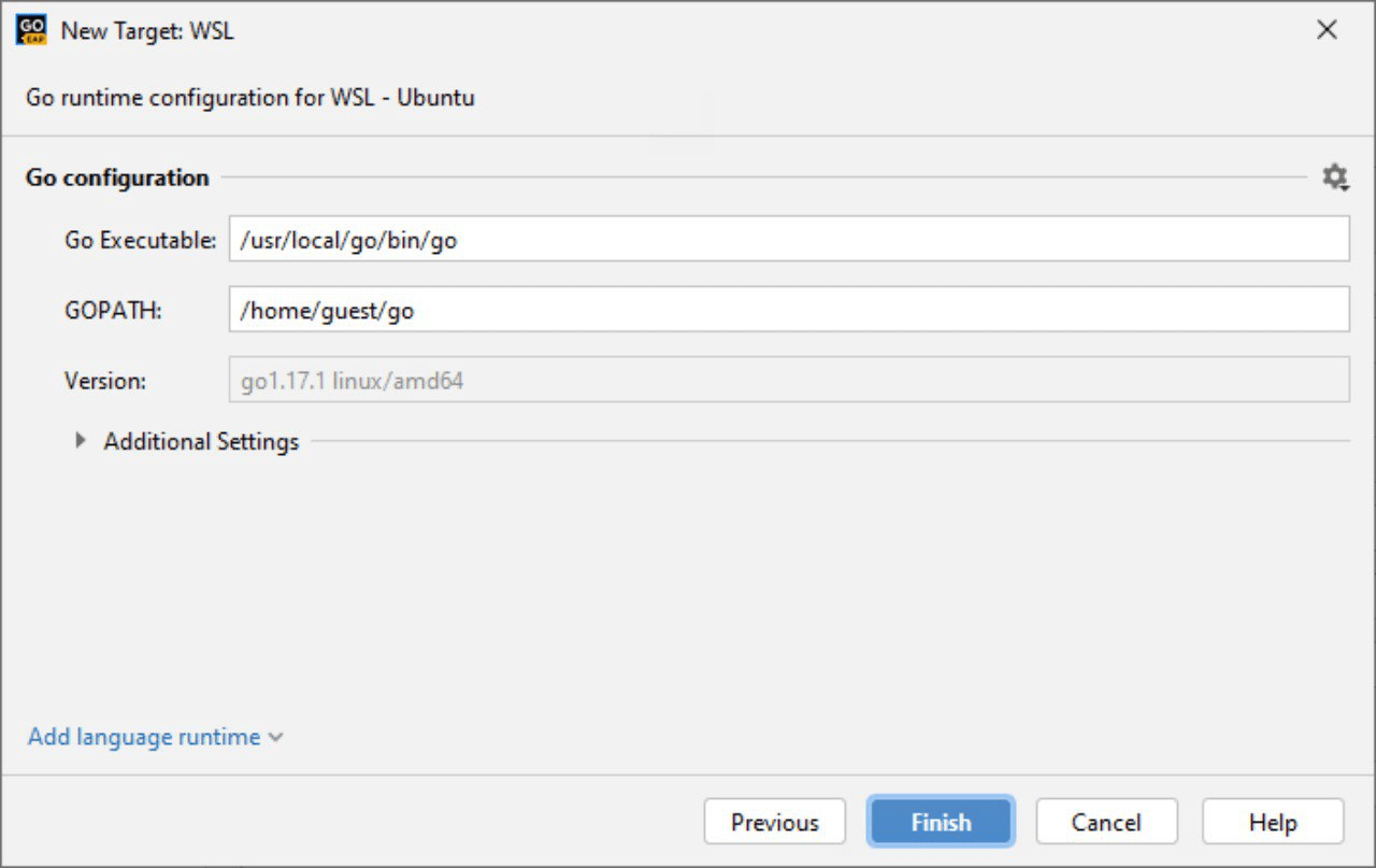 check Go runtime configuration for WSL check Go runtime configuration for WSL