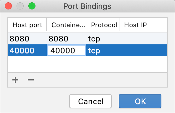 Bind ports
