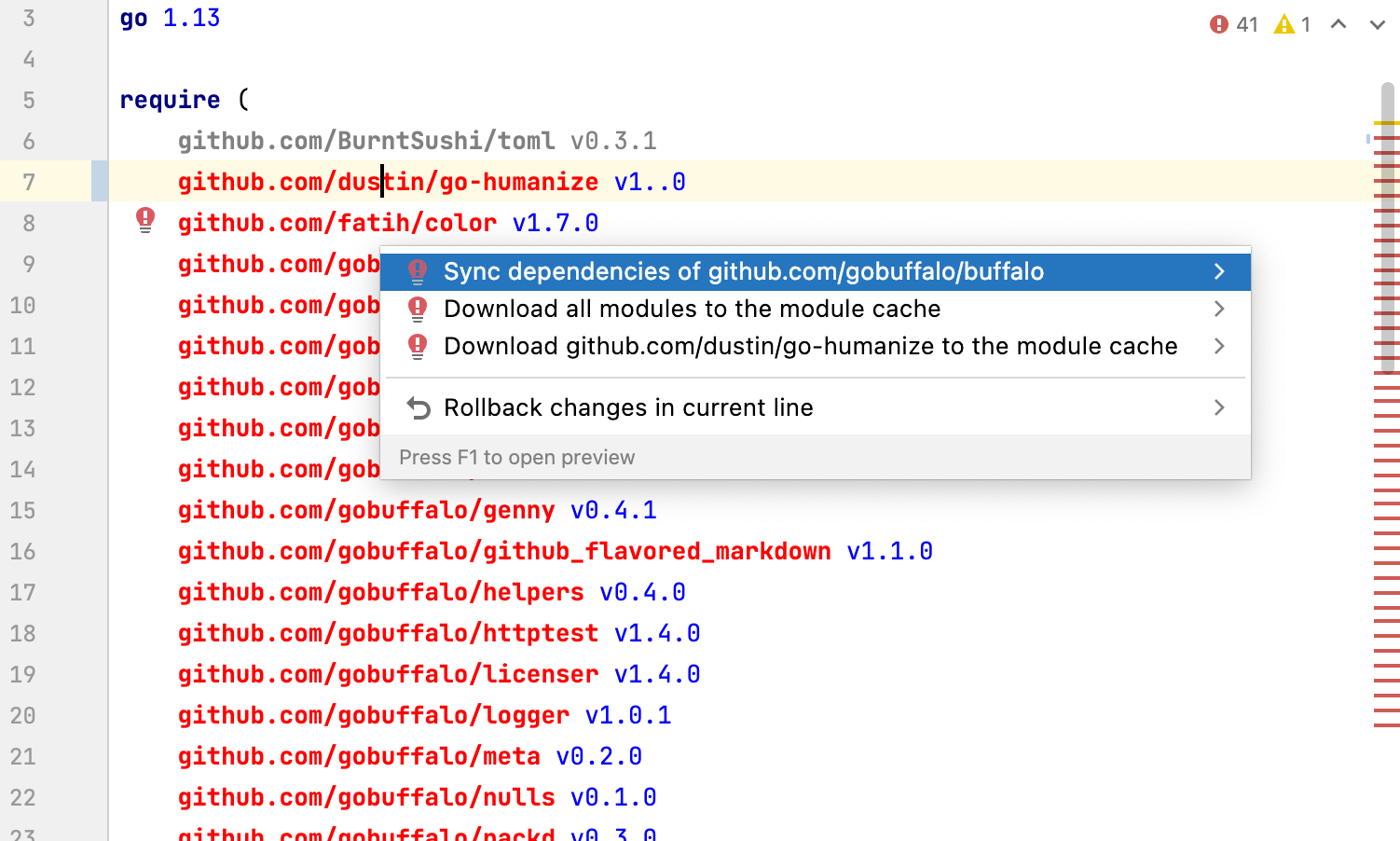 Download all modules to the module cache