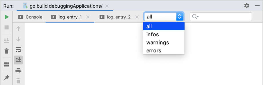 Filter for log messages Filter for log messages